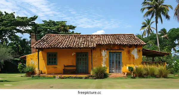 Yellow Caribbean House