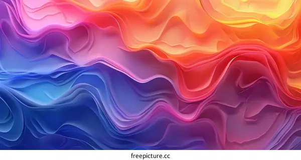 Abstract Colorful Geometric Waves Background Design