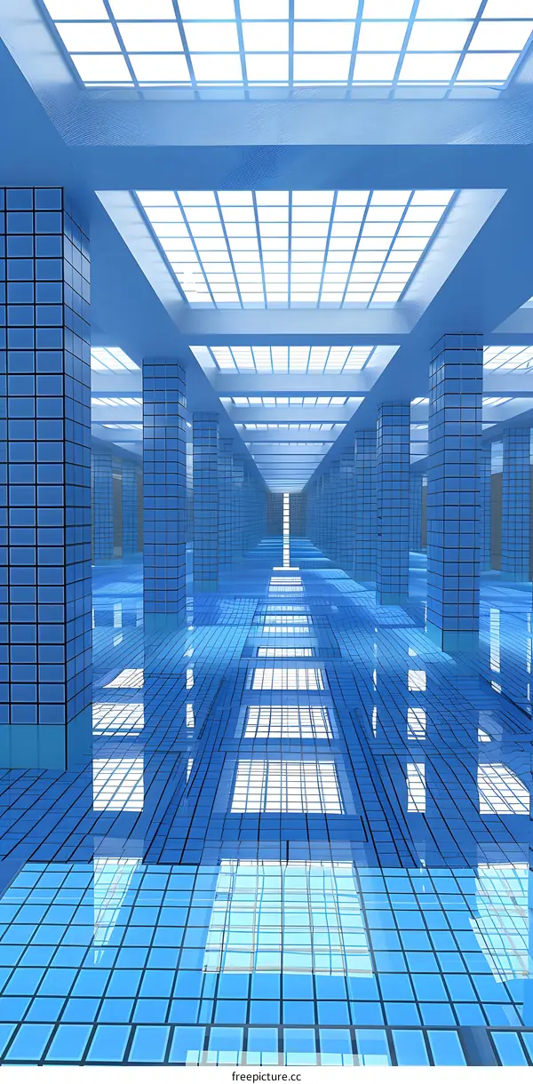 Blue Tile Pool Interior Design