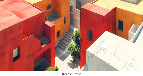 Colorful Abstract Cityscape Illustration