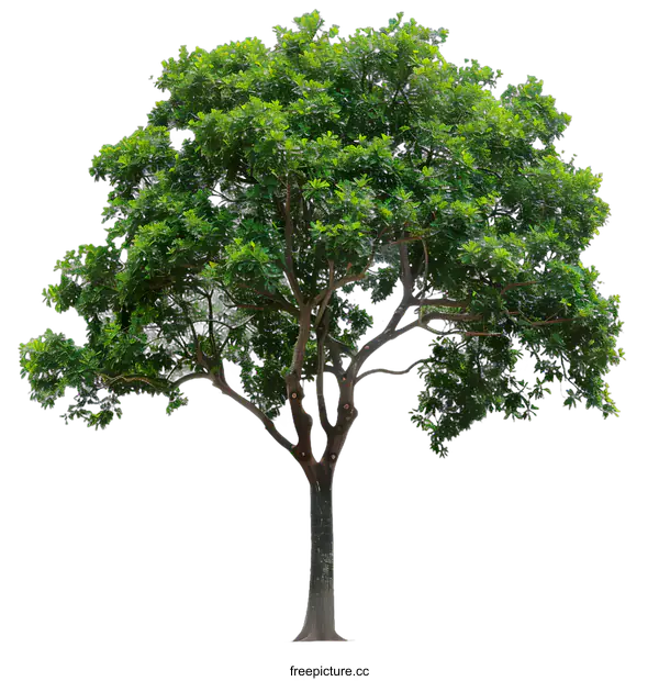 [Transparent Background PNG]Green Tree Isolated on White Background