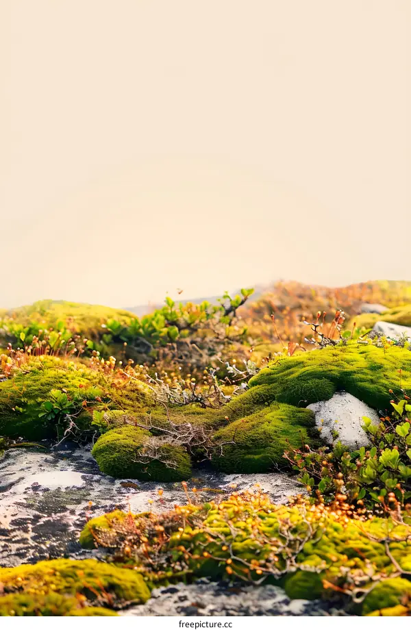 Green Moss Covered Rocks