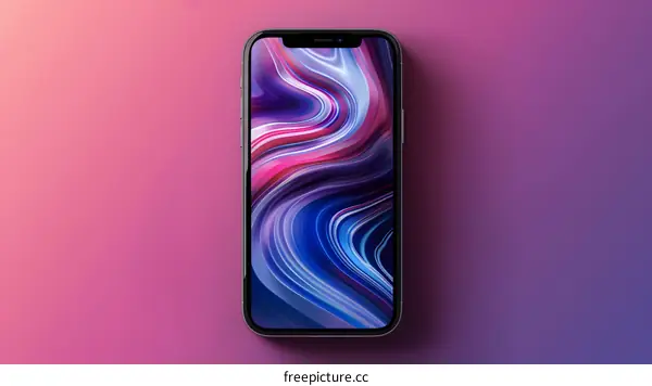 Abstract Phone Background with Swirling Colors
