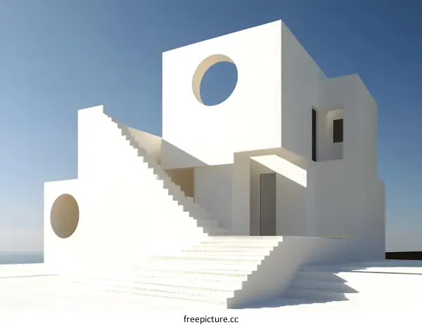 Minimalist Modern Architecture with Circular Windows