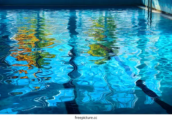 Abstract Reflection of Trees in a Swimming Pool
