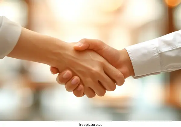 Business handshake. Partnership and teamwork concept