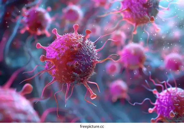 Visualization of a Virus Under a Microscope