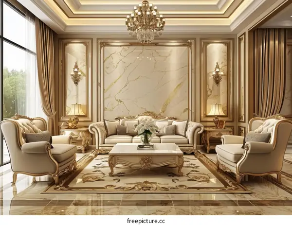 Luxurious and Noble Living Room