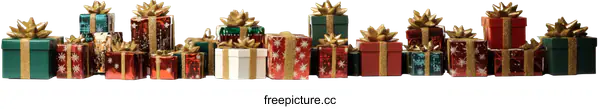 [Transparent Background PNG]Christmas Gift Boxes Collection of Different Colors