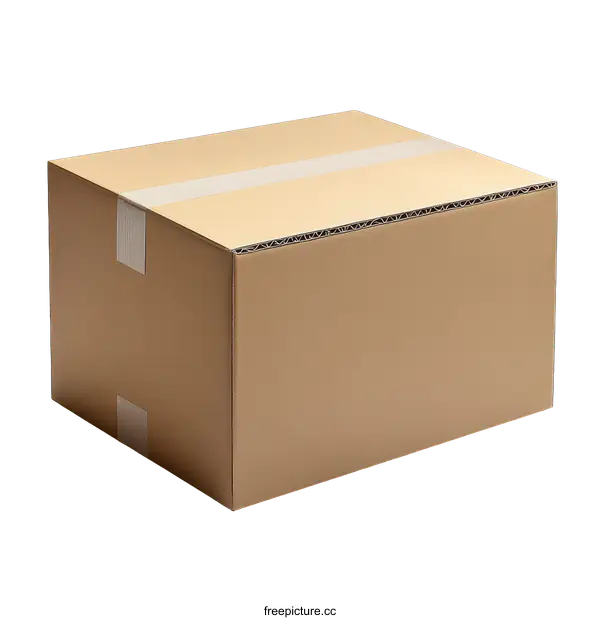 [Transparent Background PNG]Cardboard Box Packaging for Shipping