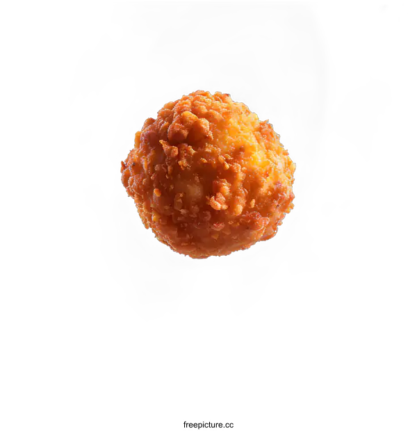 [Transparent Background PNG]A fried chicken ball isolated on a white background