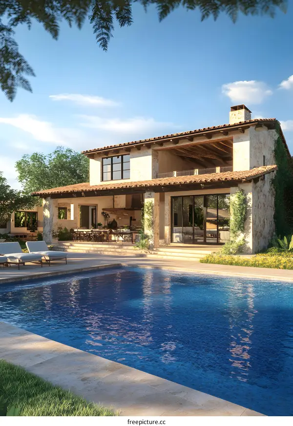 Modern Villa with Pool and Patio