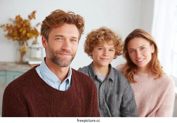 Happy Family Portrait Indoor