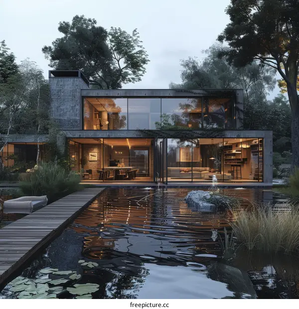 Modern Luxury Home with Pool and Landscape Design