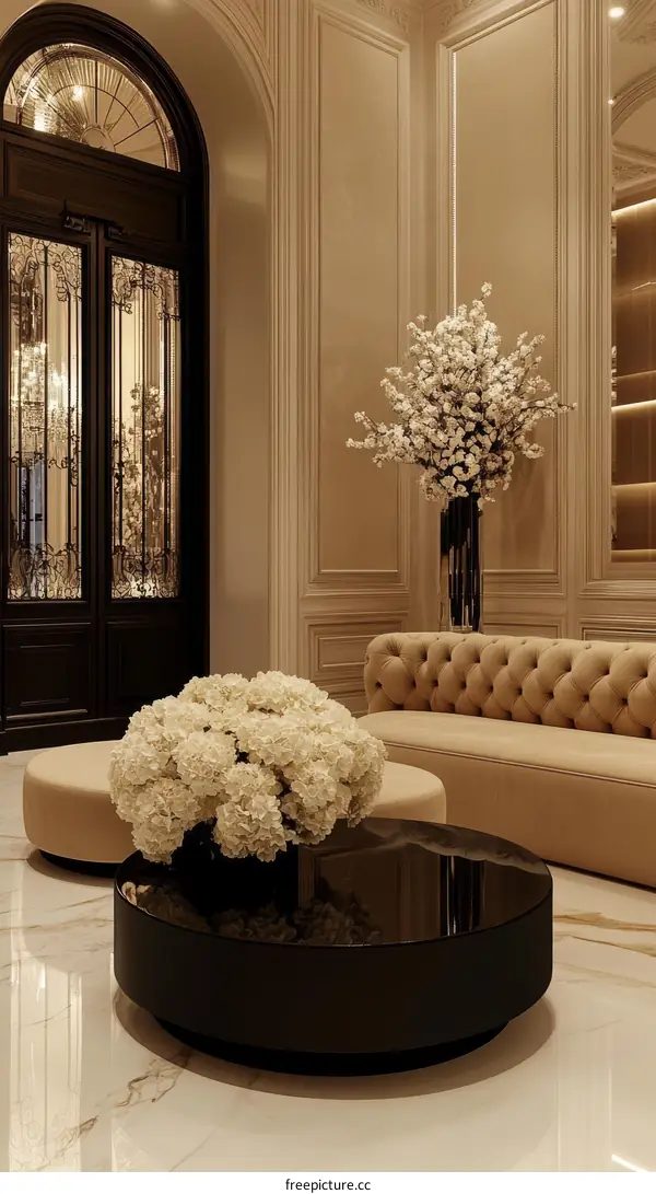 Luxury Elegant Interior Design of a  Living Room