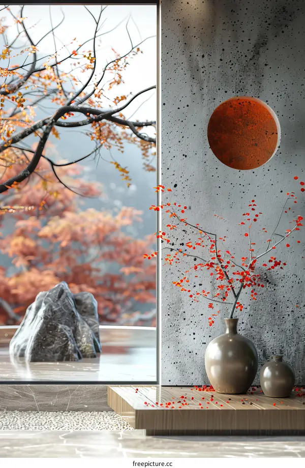 Autumn Zen Interior Design Illustration