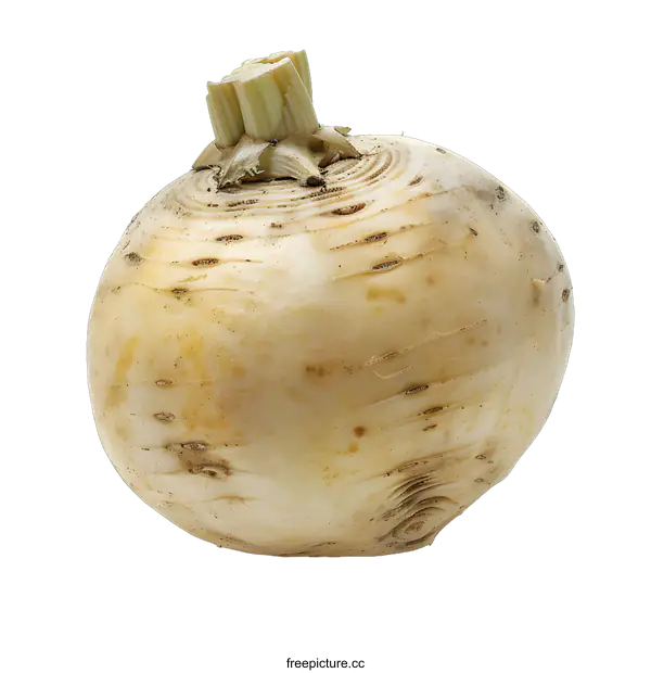 [Transparent Background PNG]Fresh White Turnip Isolated On White Background