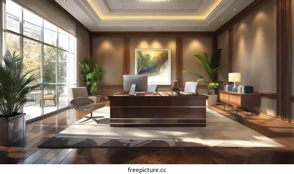 Luxury home office interior design