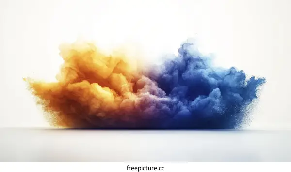 Colorful Explosion of Dust Particles Abstract Background