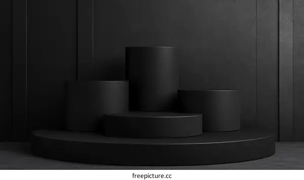 Modern Minimalist Black Product Display