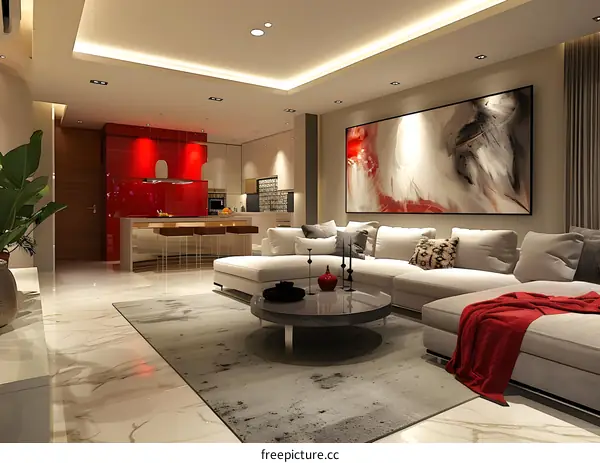 Modern minimalist living room