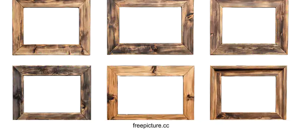 [Transparent Background PNG]Wooden Picture Frames Collection