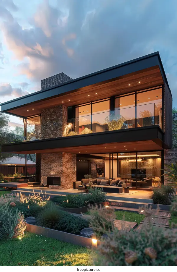 Modern Minimalist House with Courtyard