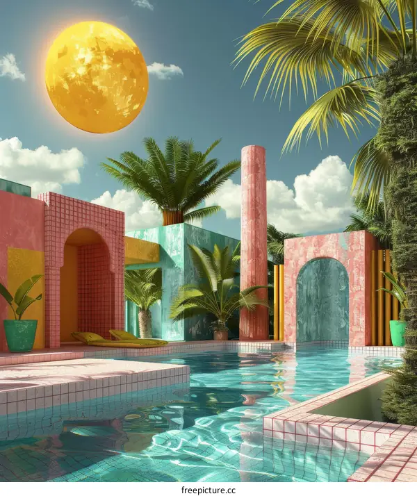Surreal Tropical Pool