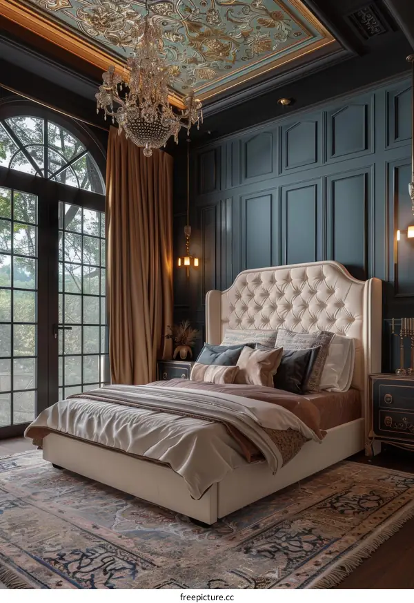 Luxury Bedroom Interior Design with Vintage Carpets