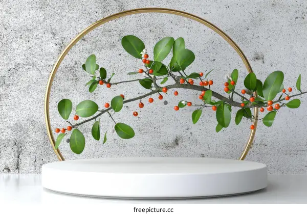 Elegant Floral Display on a White Pedestal