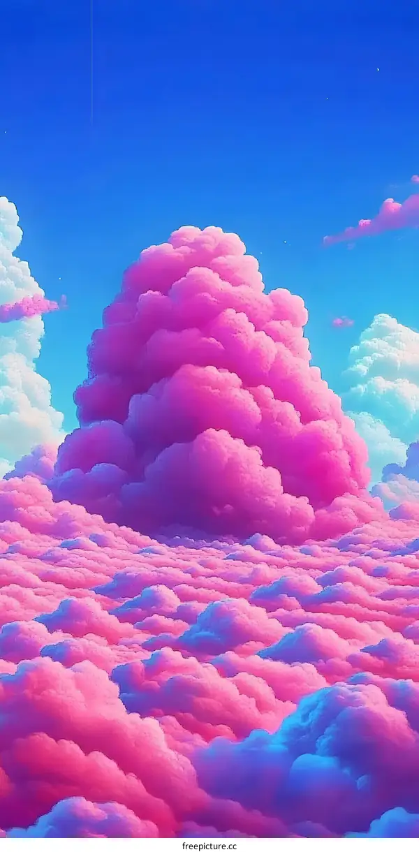 Pink Fluffy Clouds In The Sky