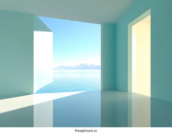 Minimalist Interior Design With Ocean View