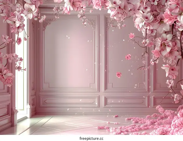 A beautiful interior background wall