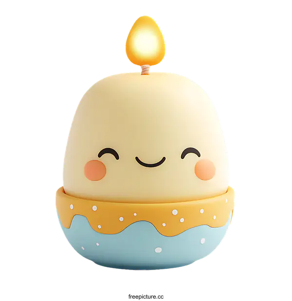 [Transparent Background PNG]Cute Cartoon Candle Light