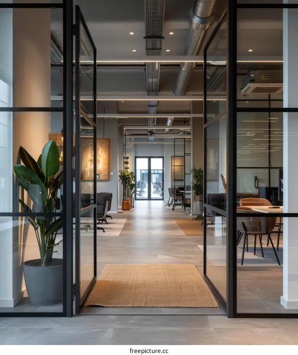 Modern Industrial Office Space: Design & Functionality