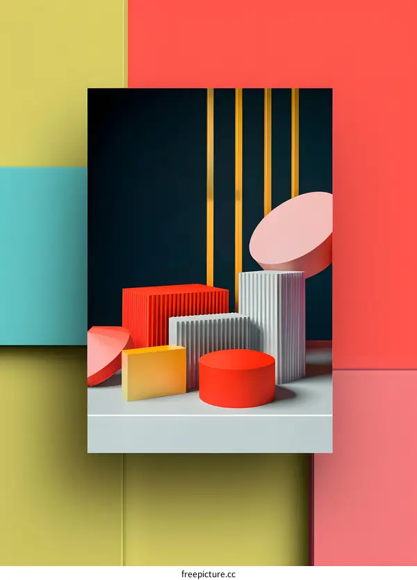 Abstract Geometric Shapes and Color Blocks