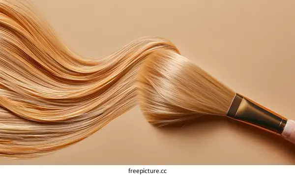 Hair brush with blond hair