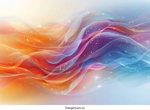 Colorful Fluid Waves Abstract Art