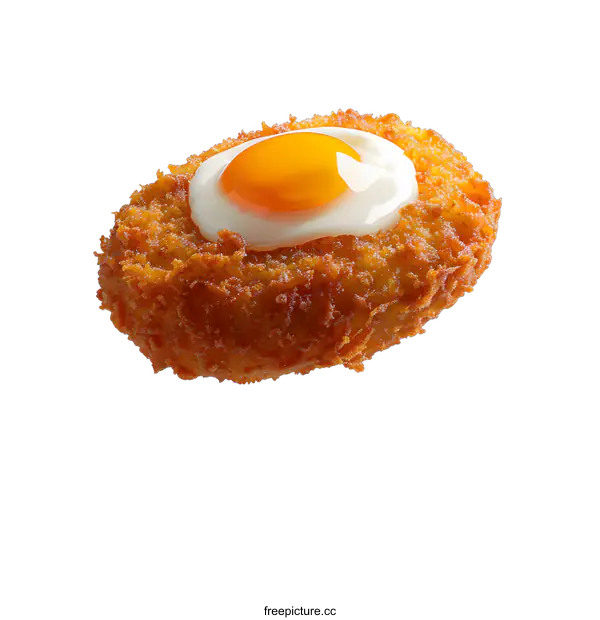 [Transparent Background PNG]Fried egg on a hash brown