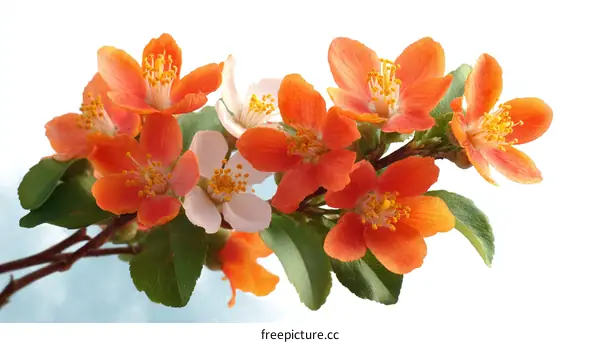 Beautiful Spring Flowers with Vivid Orange and White Blooms