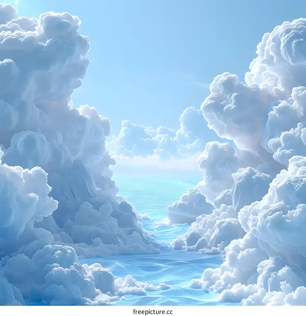 The sky over the sea of clouds