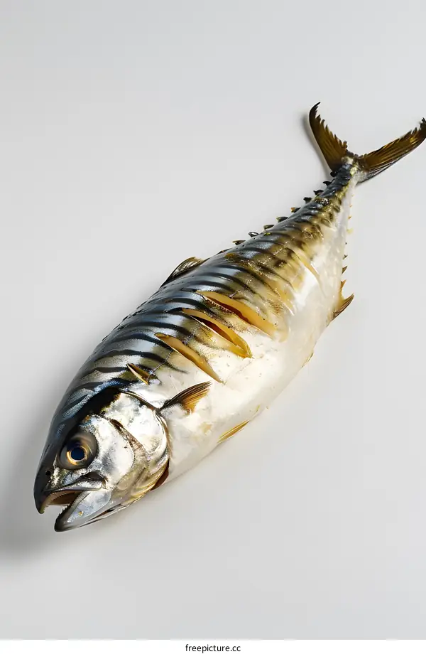 Close-up of a grilled mackerel
