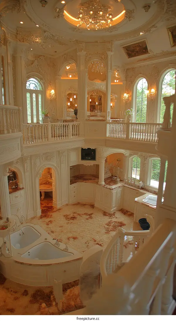 Luxury Interior Design of a Mansion Kitchen and Bath