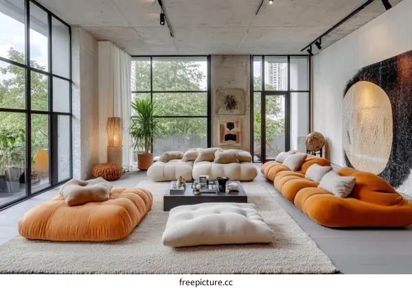 Modern Living Room Design with Contemporary Furniture