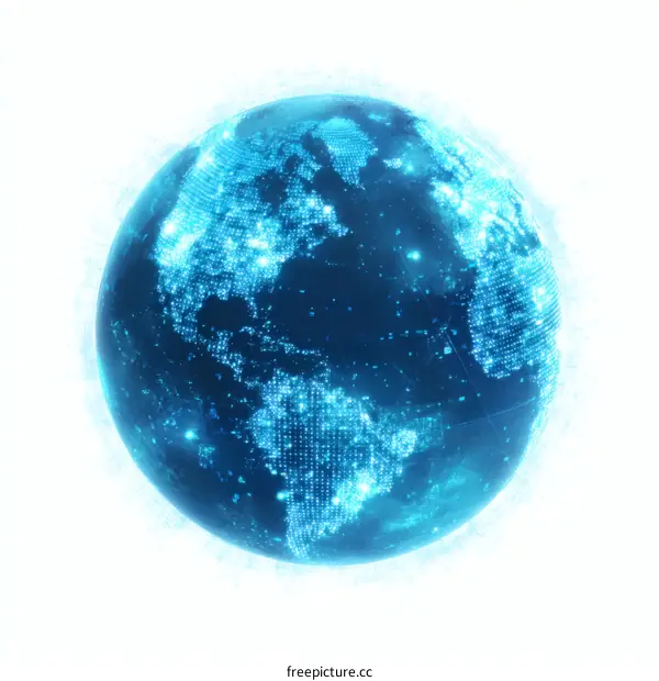 Digital Earth Global Network Illustration