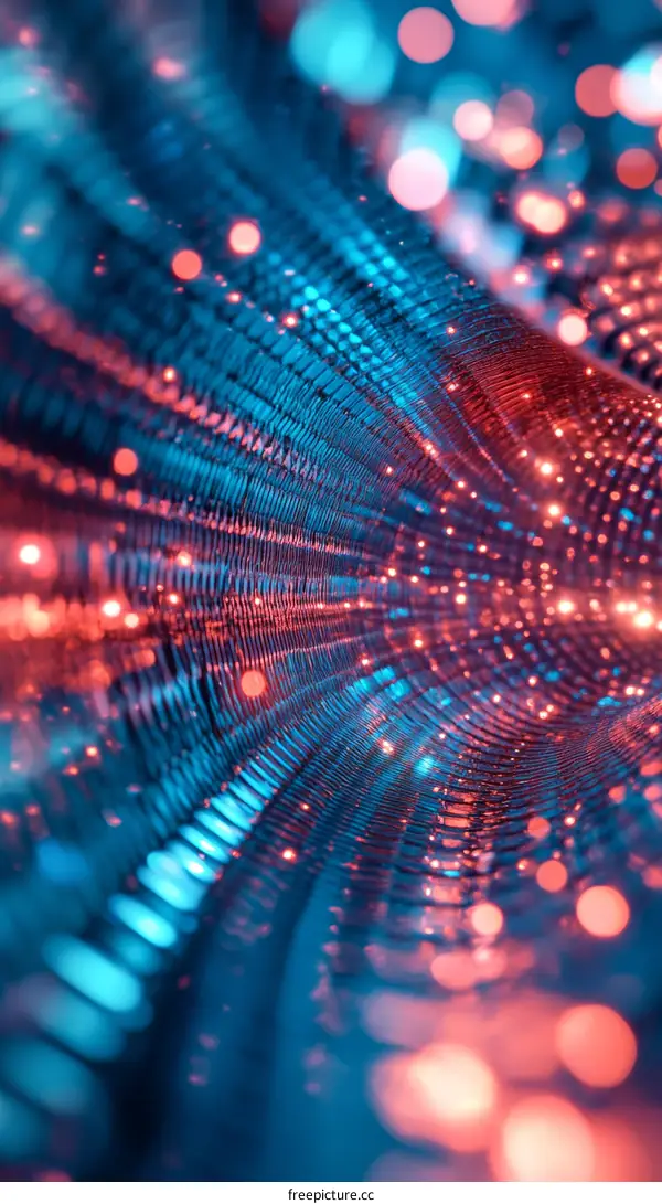 Abstract Futuristic Tunnel of Light and Colors