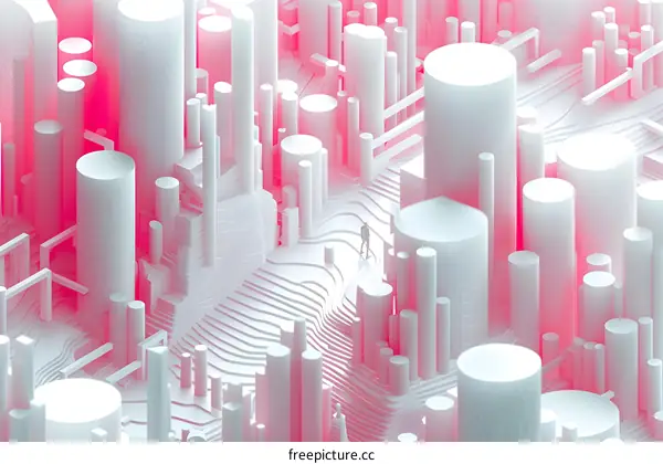 A journey through an abstract city