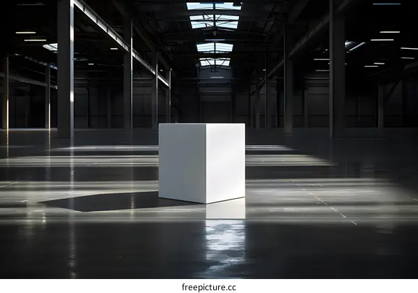 White Cube in Empty Industrial Space
