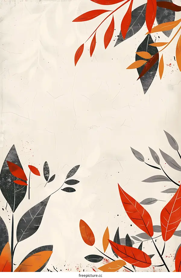Autumn Leaves Abstract Illustration