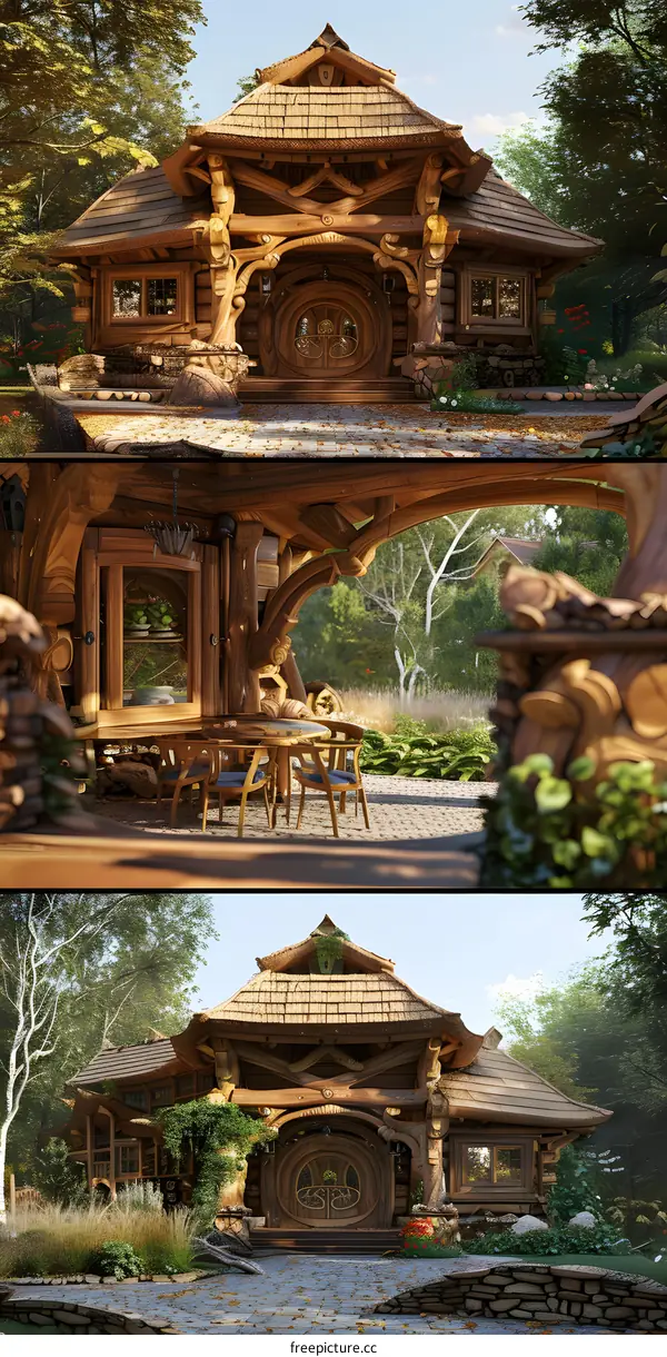 Wooden House in the Woods